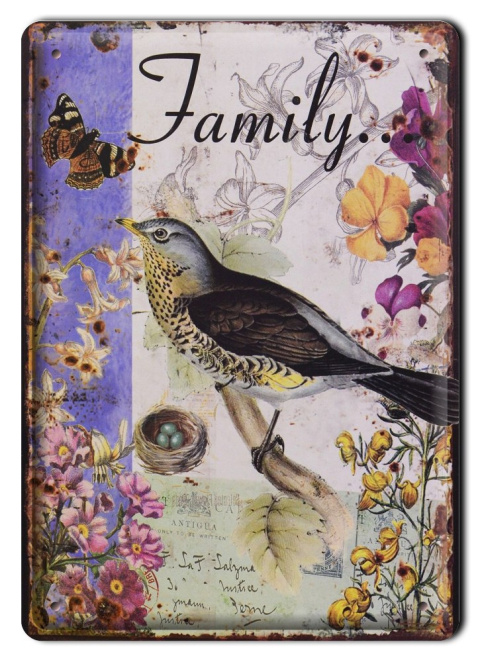 FAMILY METALOWY SZYLD PLAKAT RETRO VINTAGE #00218