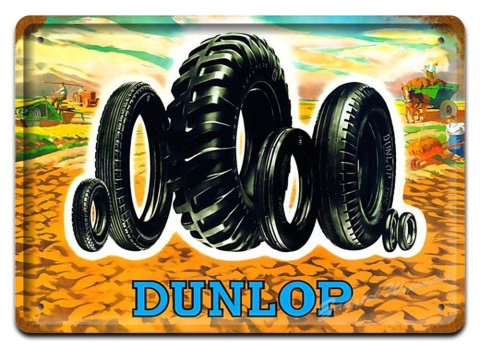 DUNLOP METALOWY SZYLD PLAKAT VINTAGE RETRO #01345