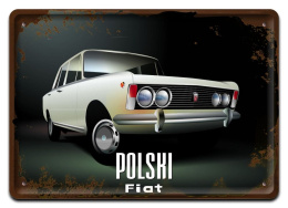 POLSKI FIAT GARAGE METALOWY SZYLD PLAKAT RETRO #07367