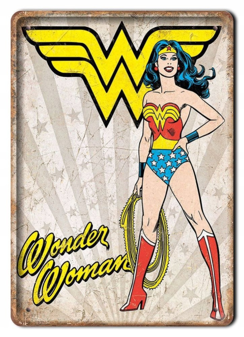 WONDER WOMEN METALOWY SZYLD RETRO RETRO #08092