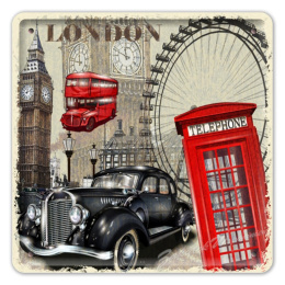 LONDON METALOWY SZYLD OBRAZEK RETRO #02628