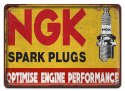 N G K METALOWY SZYLD PLAKAT VINTAGE RETRO #08334