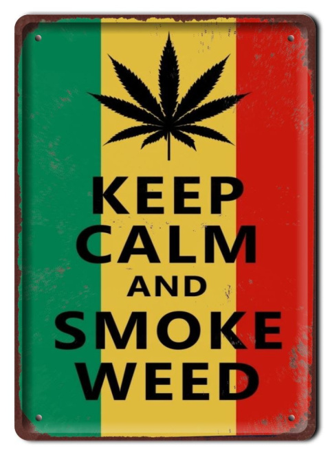 MARIHUANA METALOWY SZYLD PLAKAT RETRO #08506