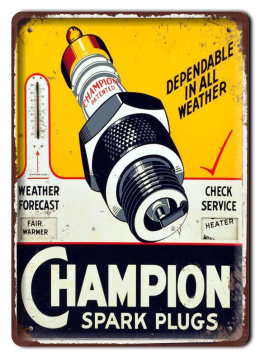 CHAMPION METALOWY SZYLD PLAKAT RETRO #08523