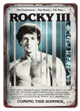 ROCKY III METALOWY SZYLD PLAKAT RETRO #08724