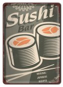 SUSHI METALOWY SZYLD PLAKAT VINTAGE RETRO #09078