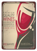 WINO METALOWY SZYLD PLAKAT VINTAGE RETRO #09085