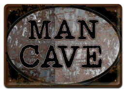 MAN CAVE METALOWY SZYLD VINTAGE RETRO #09129