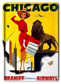 CHICAGO METALOWY SZYLD PLAKAT VINTAGE RETRO #09355