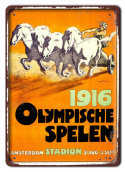 OLIMPIADA METALOWY SZYLD VINTAGE RETRO #09574