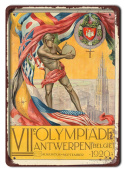 OLIMPIADA METALOWY SZYLD VINTAGE RETRO #09575