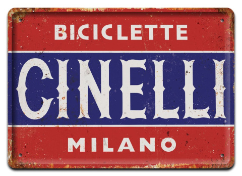 CINELLI MILANO METALOWY SZYLD OBRAZEK RETRO #09673