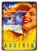 AUSTRIA METALOWY SZYLD PLAKAT VINTAGE RETRO #09760