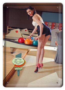 BOWLING METALOWY SZYLD VINTAGE RETRO #09831