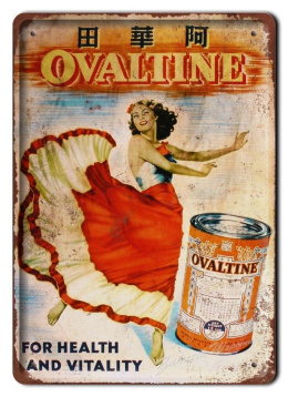 OVALTINE METALOWY SZYLD VINTAGE RETRO #05903