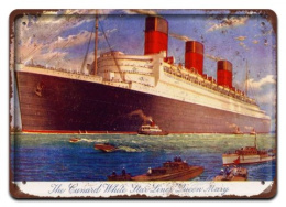 QUEEN MARY METALOWY SZYL PLAKAT RETRO #06237