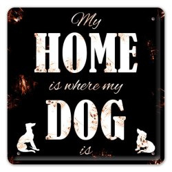 HOME DOG METALOWY SZYLD PLAKAT RETRO #07047