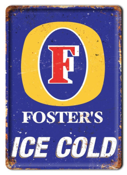 ICE COLD METALOWY SZYLD PLAKAT RETRO VINTAGE #07042