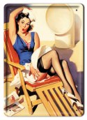 DZIEWCZYNA PLAKAT METALOWY SZYLD RETRO #08687