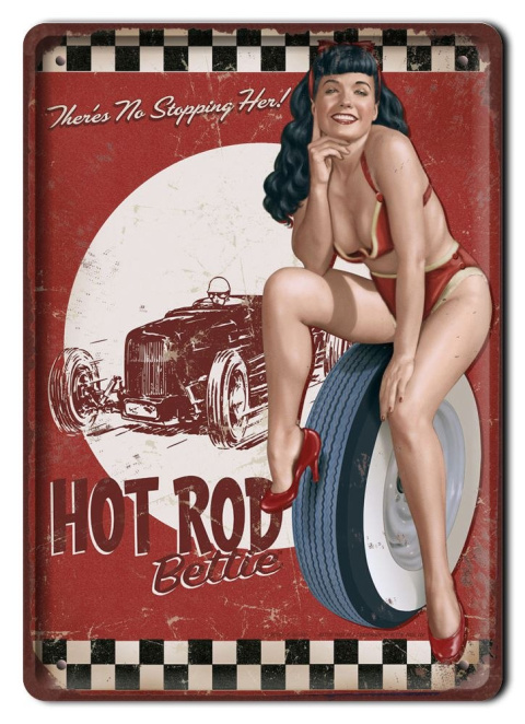 HOT ROD GARAŻ METALOWY SZYLD PLAKAT RETRO #07597