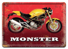 MONSTER MOTOR METALOWA SZYLD PLAKAT RETRO #00811