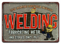 WELDING GARAGE METALOWY SZYLD PLAKAT RETRO #07895