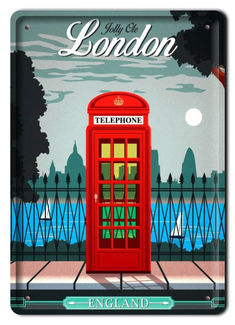 LONDYN METALOWY SZYLD PLAKAT RETRO VINTAGE #07611