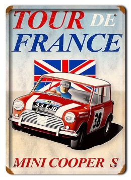 MINI COOPER METALOWY SZYLD PLAKAT VINTAGE #07970