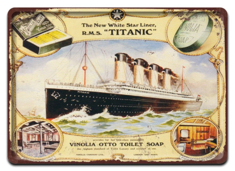 TITANIC METALOWY SZYLD PLAKAT RETRO VINTAGE #10055