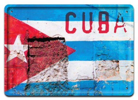 CUBA PLAKAT METALOWY SZYLD OBRAZEK RETRO #10456