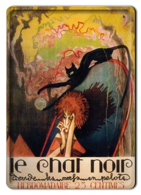 LE CHAT NOIR PLAKAT METALOWY SZYLD RETRO #10803