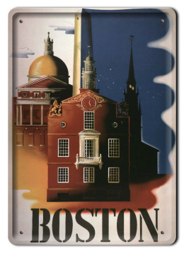 BOSTON METALOWY SZYLD PLAKAT RETRO VINTAGE #10808