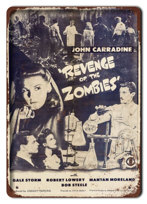 ZOMBI PLAKAT METALOWY SZYLD RETRO VINTAGE #11021