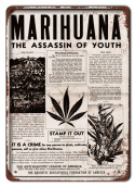 MARIHUANA PLAKAT METALOWY SZYLD RETRO VINTAGE #11031