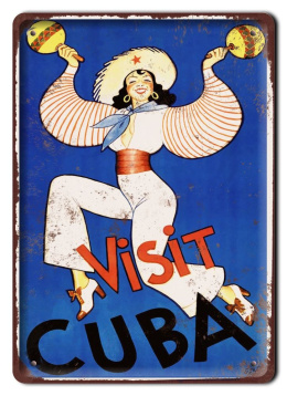 CUBA PLAKAT METALOWY SZYLD RETRO VINTAGE #11092