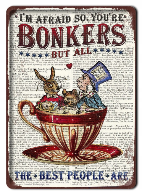 BONKERS METALOWY SZYLD PLAKAT VINTAGE RETRO #07714