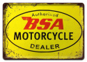 BSA MOTORCYCLE METALOWY PLAKAT SZYLD RETRO #07416