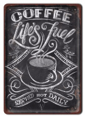 COFFEE KAWA PLAKAT METALOWY SZYLD RETRO #07918