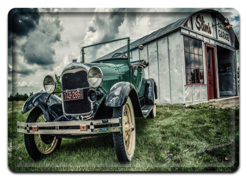 GARAGE METALOWY SZYLD OBRAZEK PLAKAT RETRO #02774