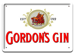 GORDONS GIN METALOWY SZYLD PLAKAT RETRO #07397