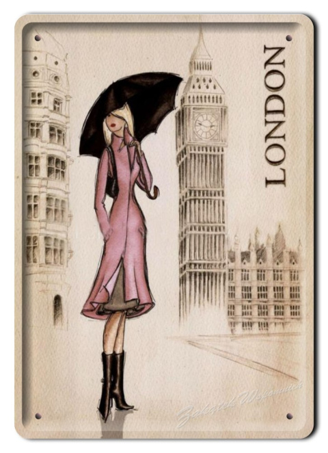 LONDON METALOWY SZYLD PLAKAT VINTAGE RETRO #01819