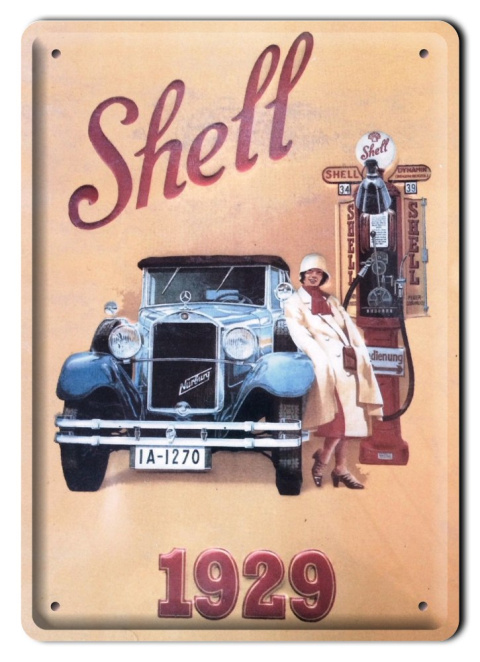 SHELL METALOWY SZYLD PLAKAT VINTAGE RETRO #00398