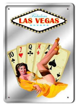 LAS VEGAS METALOWY SZYLD PLAKAT RETRO VINTAGE #11865