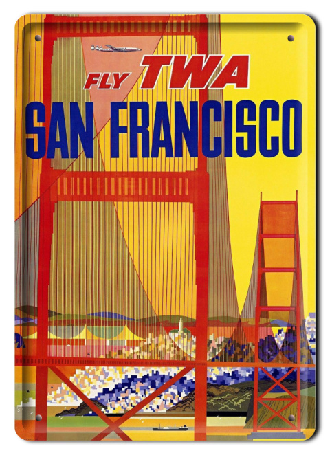 SAN FRANCISCO PLAKAT METALOWY SZYLD RETRO #20189