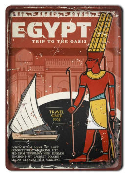 EGIPT PLAKAT METALOWY SZYLD OBRAZEK RETRO #20239
