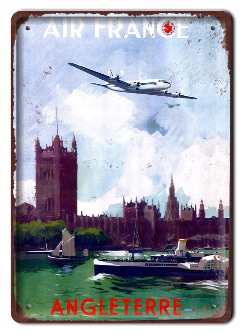 AIR FRANCE METALOWY SZYLD PLAKAT RETRO VINTAGE #07747