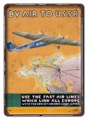 AIR USSR METALOWY SZYLD PLAKAT OBRAZEK RETRO #06074