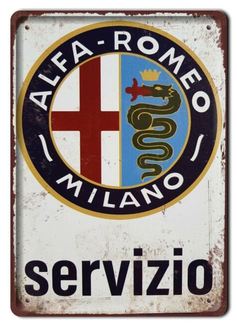ALFA ROMEO PLAKAT METALOWY SZYLD RETRO #20058