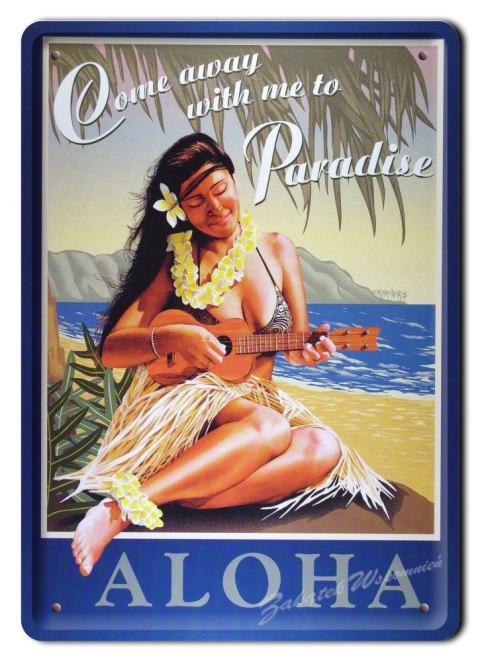 ALOHA METALOWY SZYLD PLAKAT OBRAZEK RETRO #05008