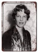 AMELIA ERHART METALOWY SZYLD OBRAZEK RETRO #05481